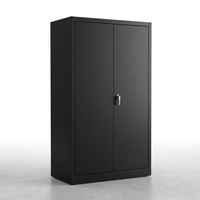 Elite Series 36 In. W X 72 In. H X 24 In. D 22-Gauge 5-Shelf Steel Freestanding Garage Storage Cabinet in Black — Studio Shot