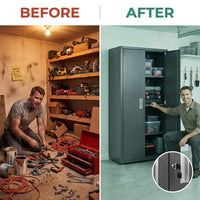 Fortress 75" Tall Garage Cabinet — Before & After