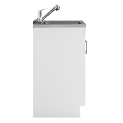 Kyle 24" Laundry Cabinet with Faucet and Stainless Steel Sink