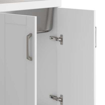 Kyle 24" Laundry Cabinet with Faucet and Stainless Steel Sink